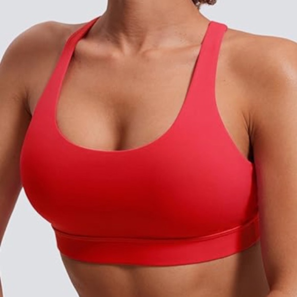 Red CRZ YOGA Strappy Sports Bra Size M